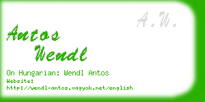 antos wendl business card